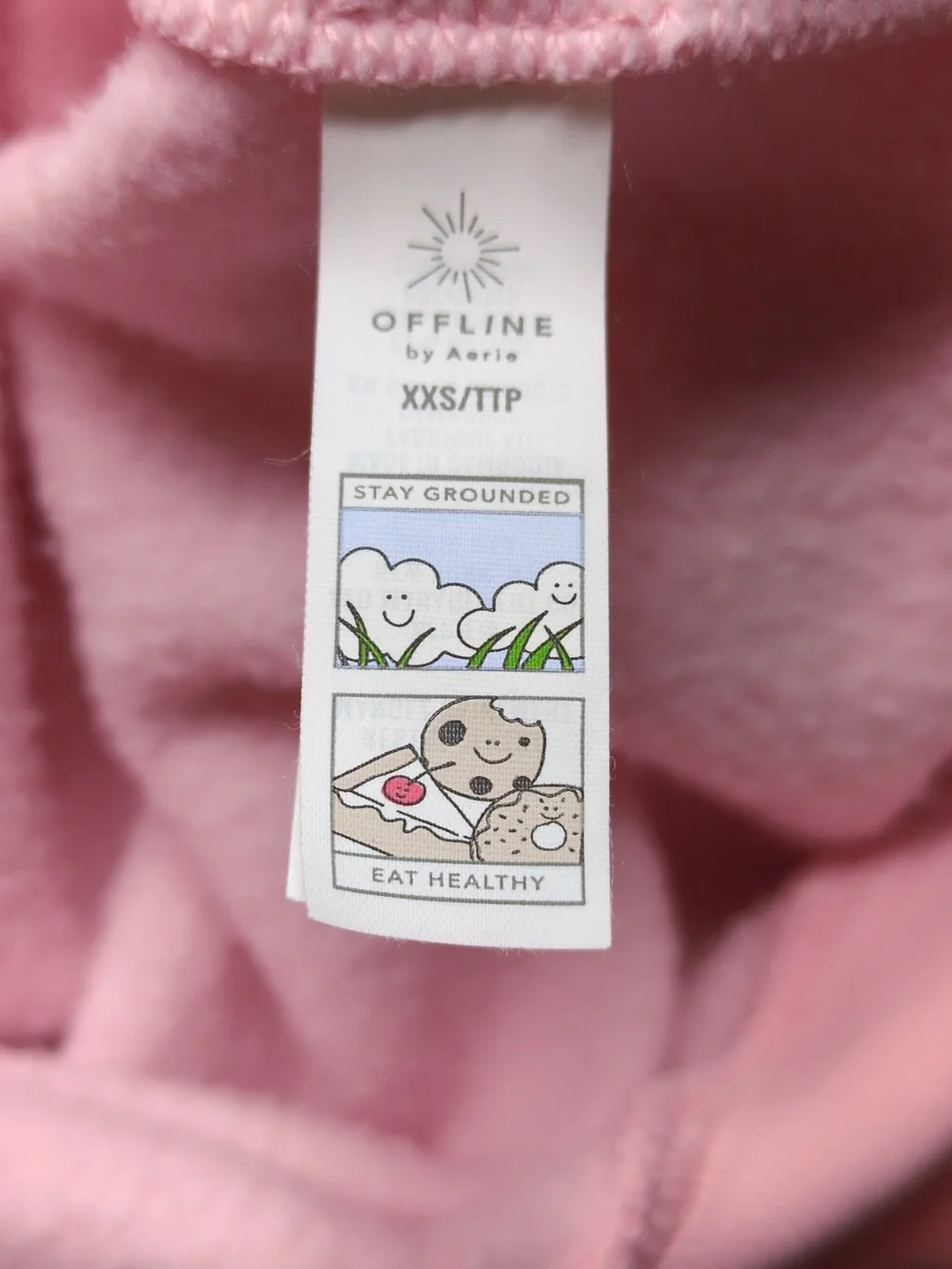 OFFLINE By Aerie Cloud Fleece Oversized Crewneck Sweatshirt, Club Pink Size XXS - Picture 10 of 11